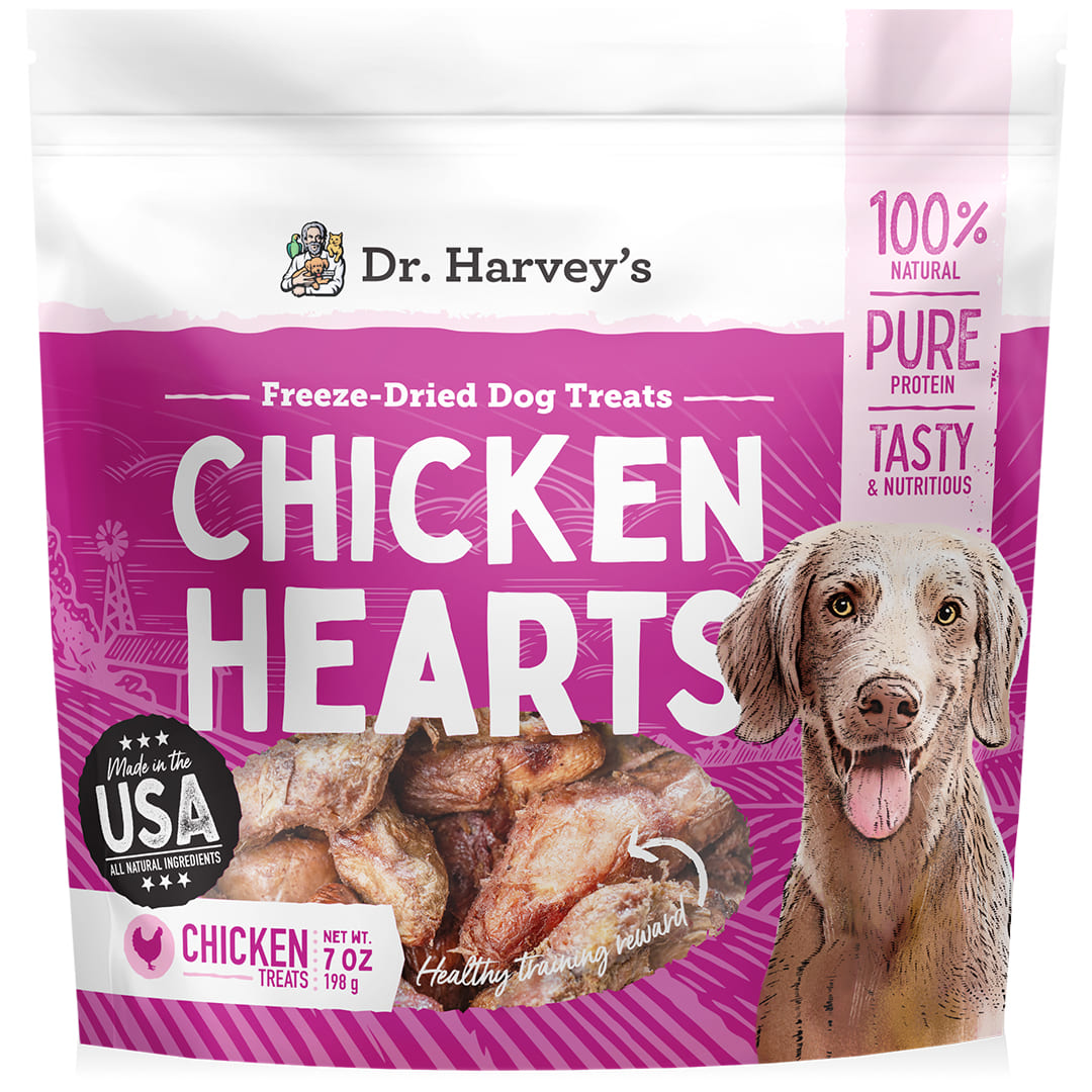 Chicken Hearts High-Protein Dog Treats – Dr. Harvey's