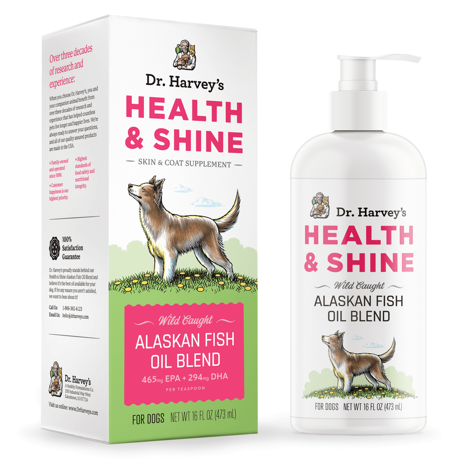 Dr. Harvey's Health & Shine Salmon & Krill Oil 16oz