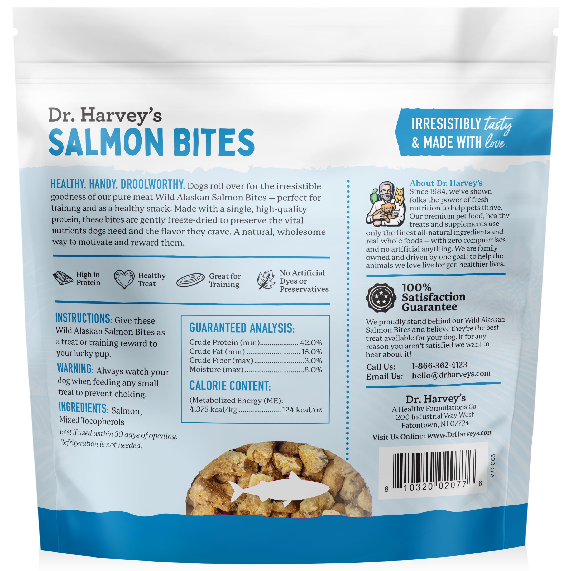 Wild Alaskan Salmon Bites Dog Treats – Dr. Harvey's